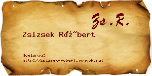 Zsizsek Róbert névjegykártya