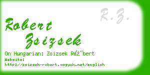 robert zsizsek business card